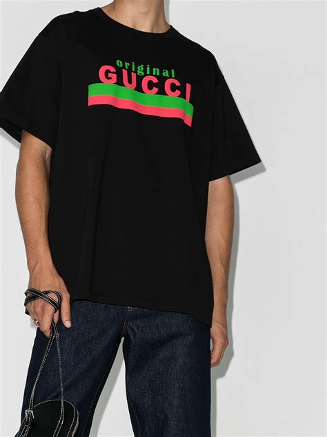 gucci t shirt logo print|gucci t shirt with logo.